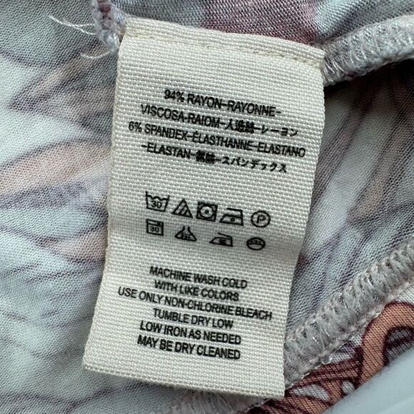 Free People Keepin' On Top Blouse Oversized Floral Cropped Ivory Size Small Boho - Picture 6 of 9